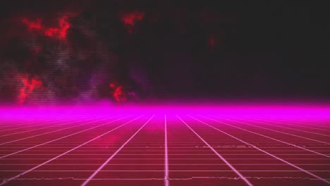 animación de la cuadrícula rosa en movimiento
