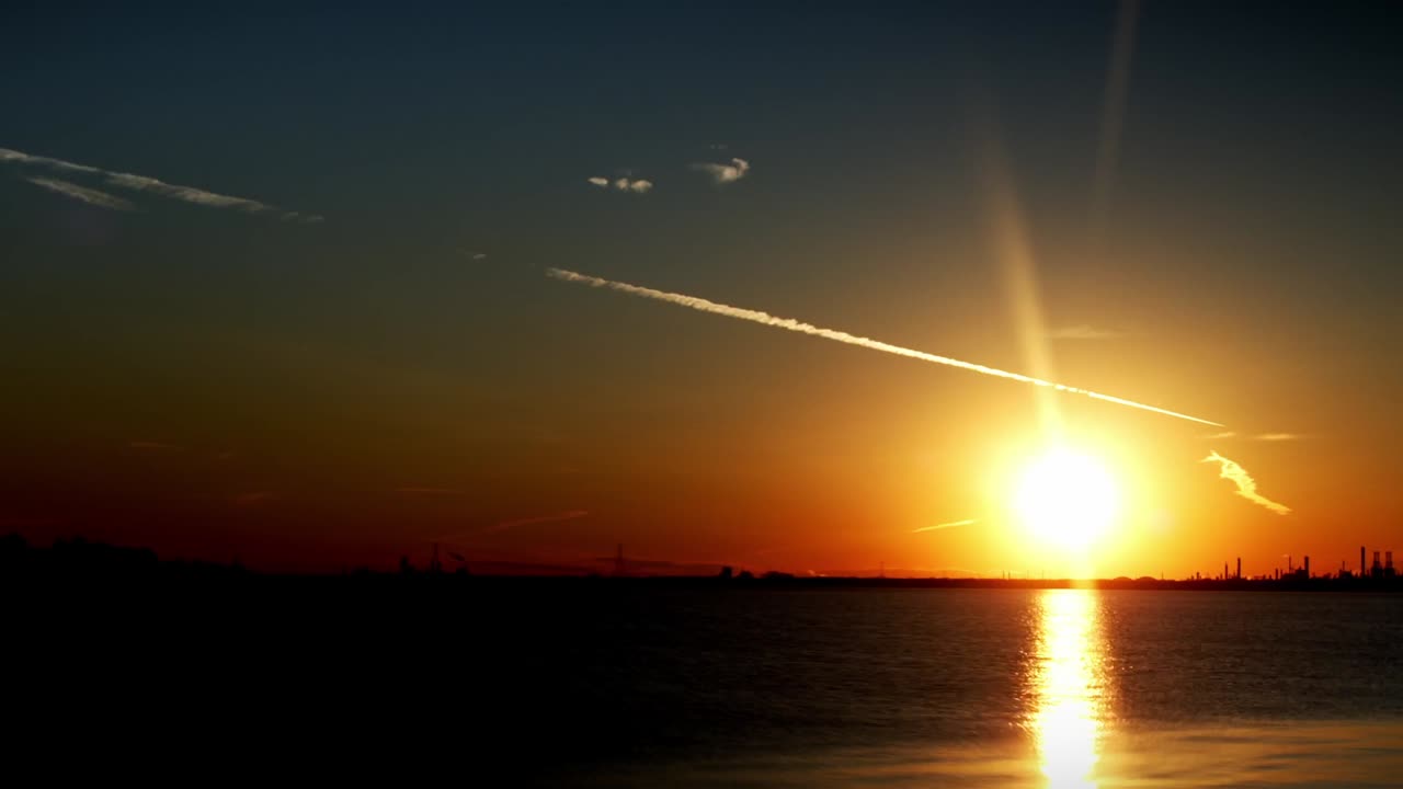 Timelapse of sunset over Lake, Lake Charles Louisiana