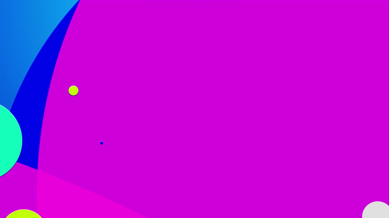 simple abstracto 4k fondo de estilo plano en bucle con círculos que cambian su tamaño, se superponen entre sí, donde cambian de color, como si estuvieran hechos de material translúcido. luma mate como canal alfa