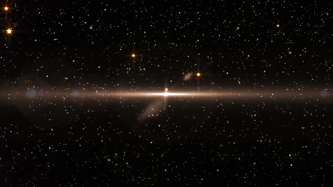 검은 바탕 위에 떨어지는 별들의 애니메이션