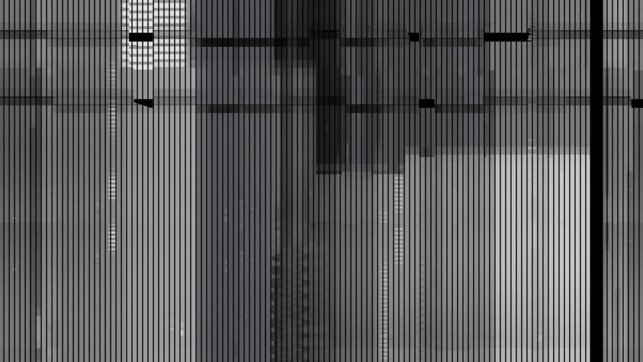 Abstract Digital Glitch Effect with Vertical Scanlines and Pixel Distortion