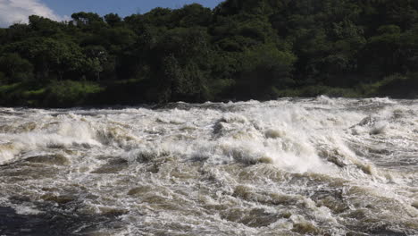 slow motion video of murchison falls raging river, uganda