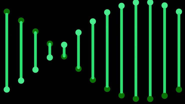 Abstract Green DNA Double Helix