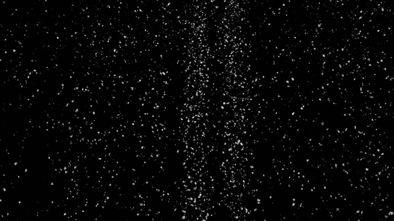Animazione di Caduta di Neve Invernale e Natalizia su Sfondi a Schermo Nero e Verde