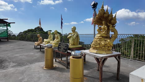 statues at the big buddha in phuket, thailand