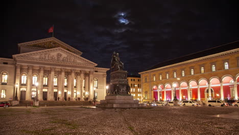 munich nat. theater square night