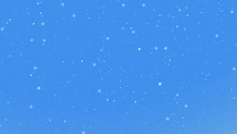 Animation-of-falling-snow-over-window-with-christmas-decoration