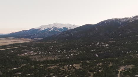 Drone-panning-of-Mount-Princeton-in-the-Rocky-Mountains-in-Colorado