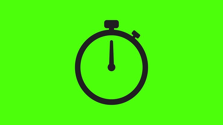 Countdown timer. 4K video. Green screen