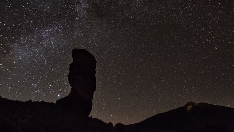 Zeitraffer-Sequenz-Der-Milchstraße-Im-Teide-Nationalpark-Auf-Teneriffa