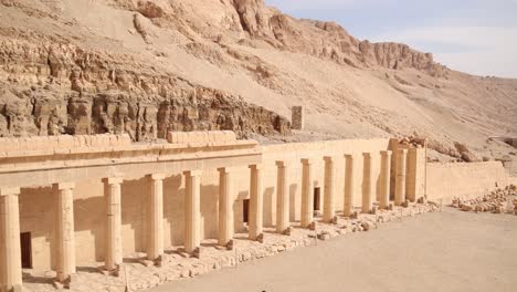 columns leading up to hatshepsut temple in the valley of the kings