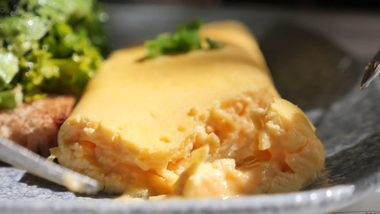 Delicious Omelette with Salad