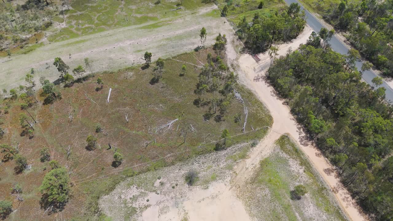 imágenes aéreas de una zona de minería subterránea de gas