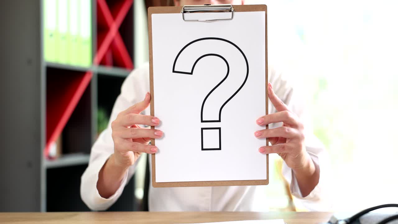 Question Mark on Clipboard