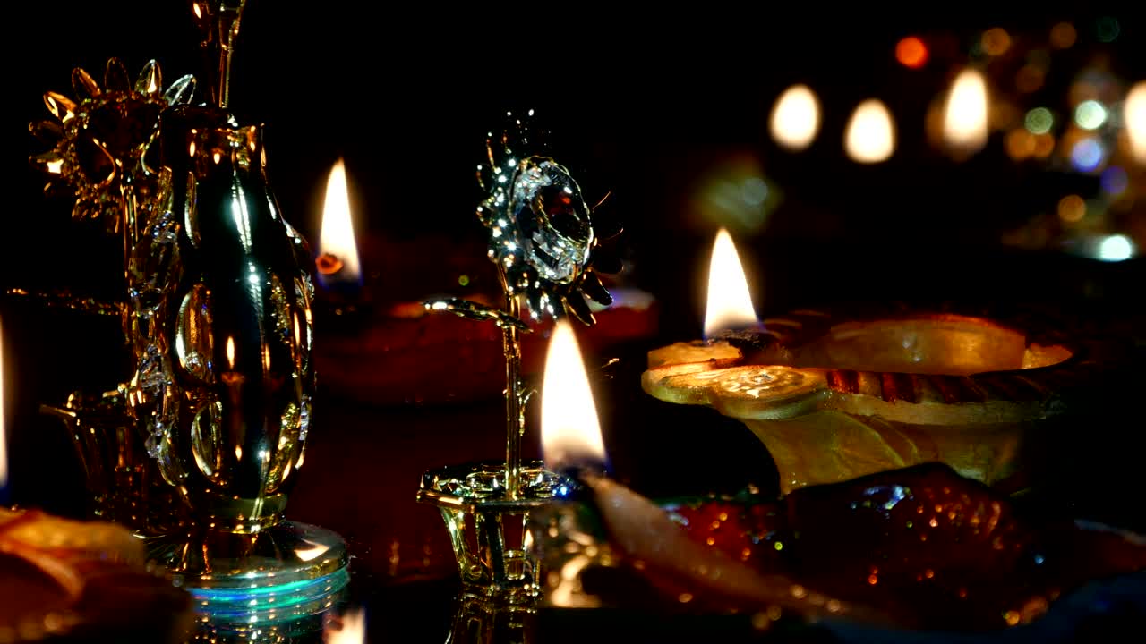 Deepak burn in the dark. Deepawali