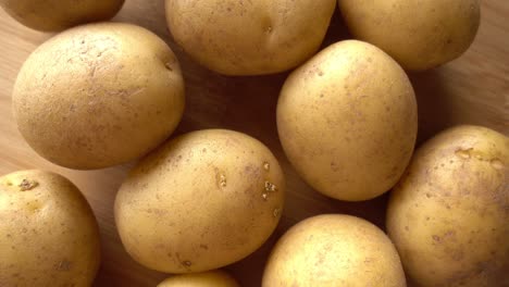 detail of a potatoes rotates