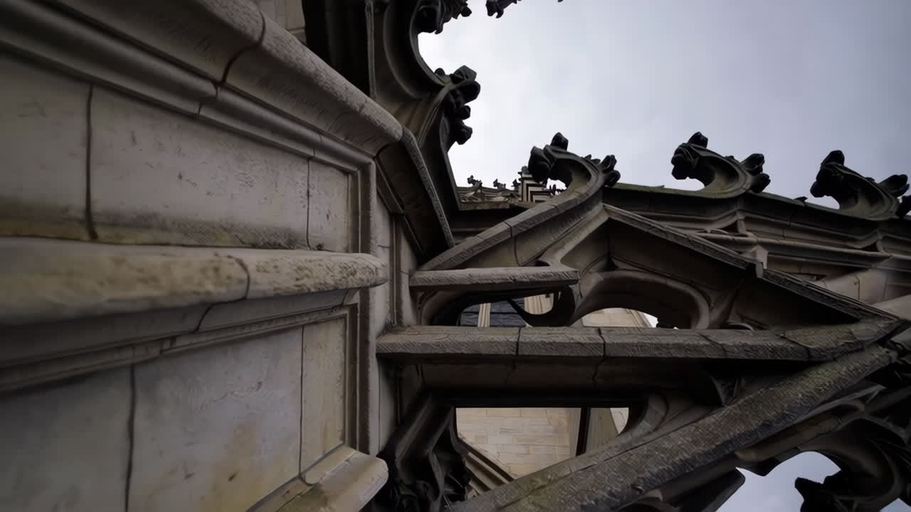 Close-up View of Gothic Architecture