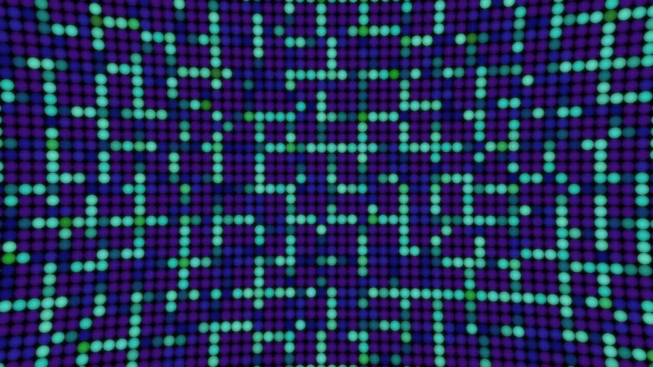 líneas azules brillantes bombillas bolas led panel fondo animado