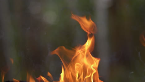 Closeup-of-fire-flames-burning-background-in-slow-motion