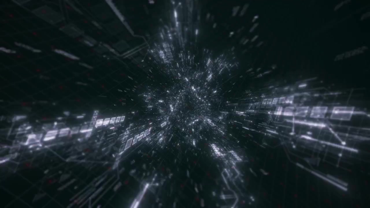 Futuristisk tunnelrum-animation