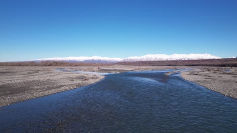 4k 30fps aerial video, matanuska river bed