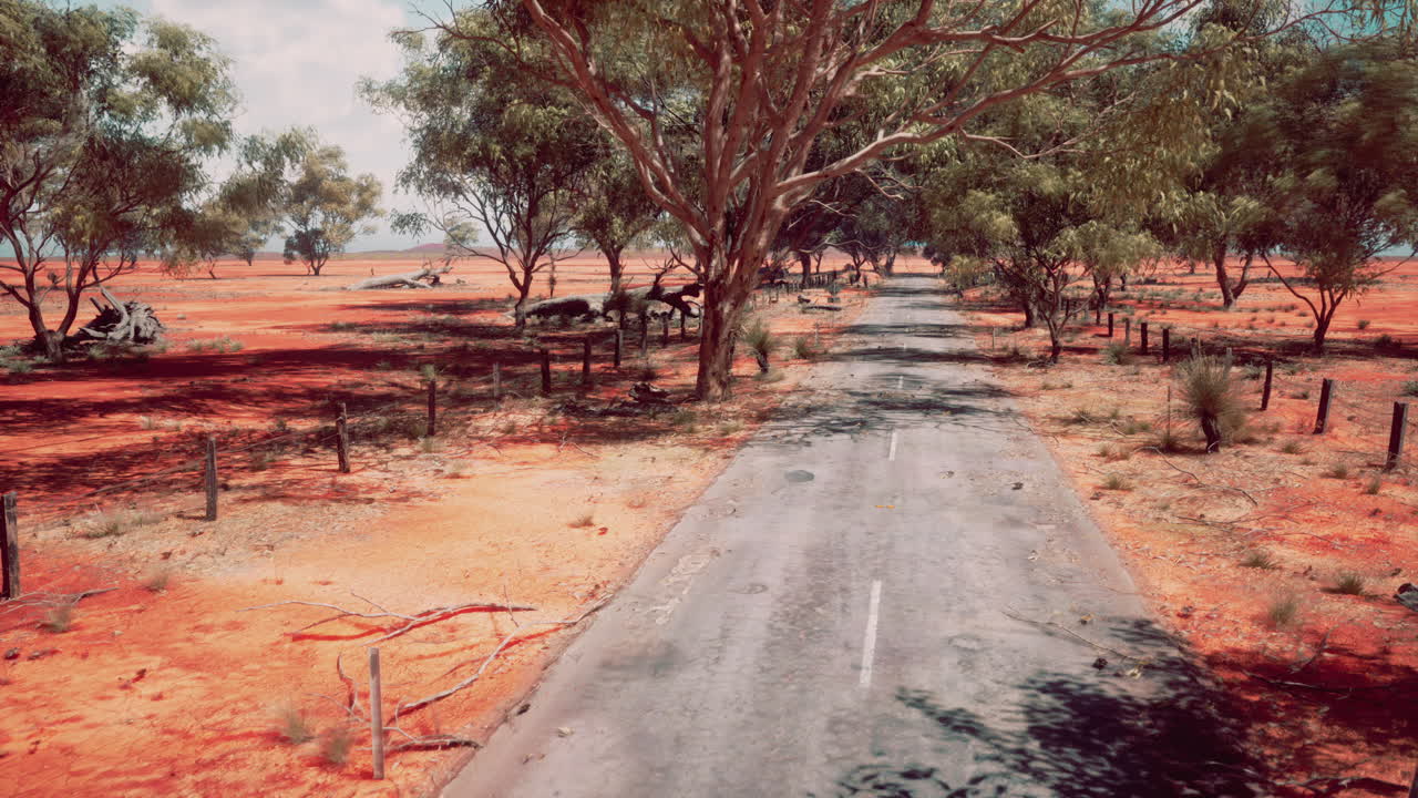 오스트레일리아 외을 가로지르는 외로운 길