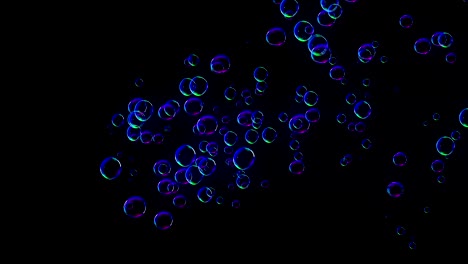 rainbow bubbles on a dark background