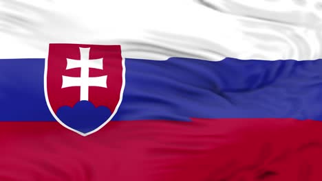 slovakia flag is waving 3d animation. slovakia flag waving in the wind. national flag of slovakia. flag seamless loop animation. high quality 4k resolution