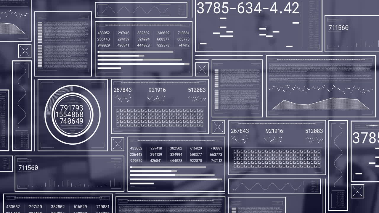 Animation of financial data processing over office