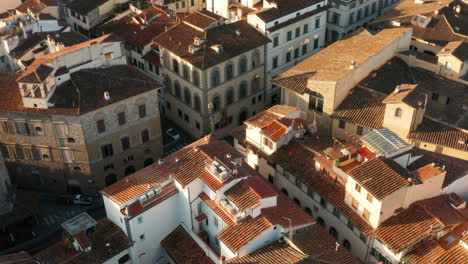 florence neighborhoods and streets, aerial establishing shot