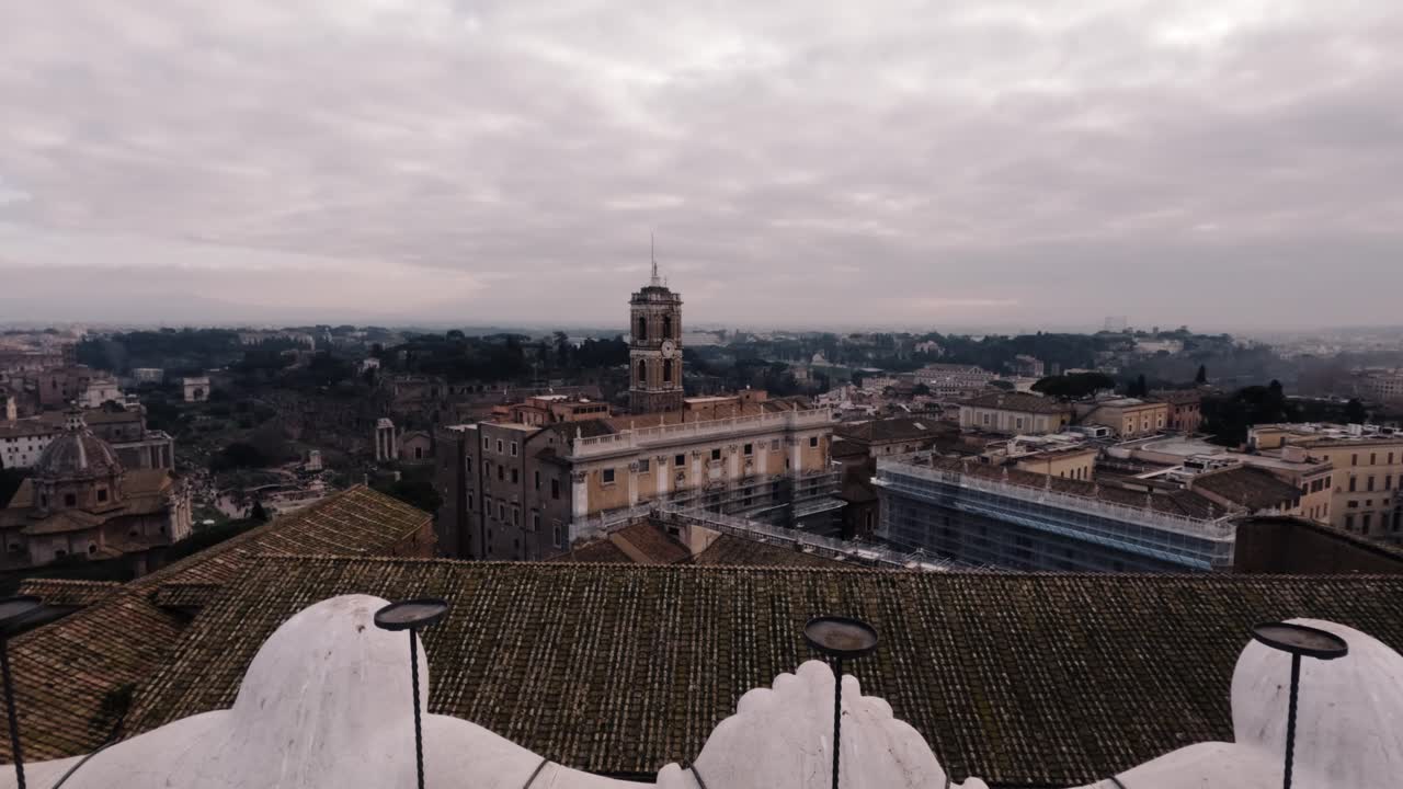 View of Piazza del Campidoglio from Vittoriano Rooftop
