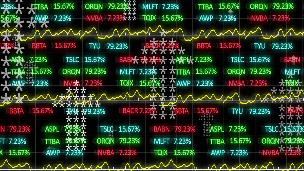 Animatie van pijlen over financiële gegevensverwerking