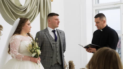 couple in love at the altar