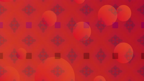 animación de manchas naranjas sobre formas en movimiento