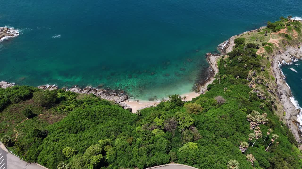 열대 해변 과 해안선 의 공중 사진