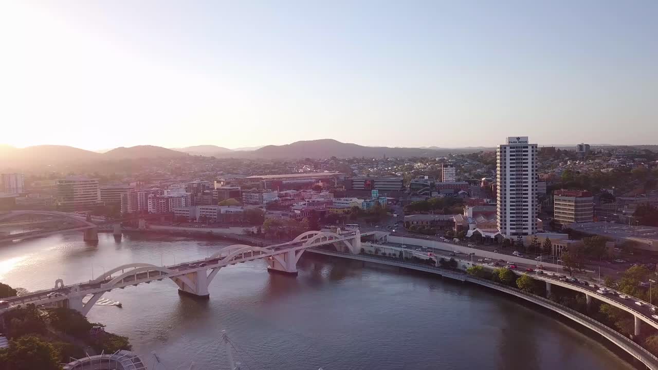 puente william jolly de brisbane - vista desde el cielo