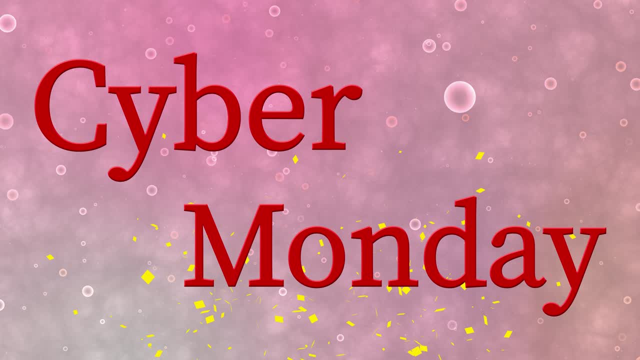 사이버 월요일 판매 이벤트 텍스트 애니메이션 모션 그래픽