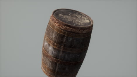 viejo barril de madera oxidado clásico