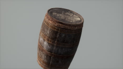 classic old rusted wooden barrel