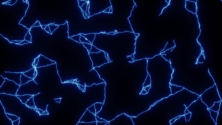 Electrical arcs neon lightning retro future vr voltage glow vector tron loop 4k