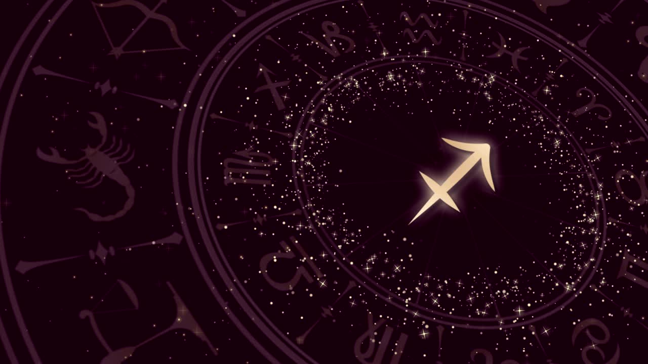 signo del zodiaco sagitario y rueda del horóscopo