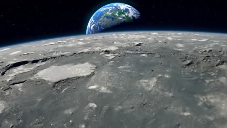 earthrise over the moon