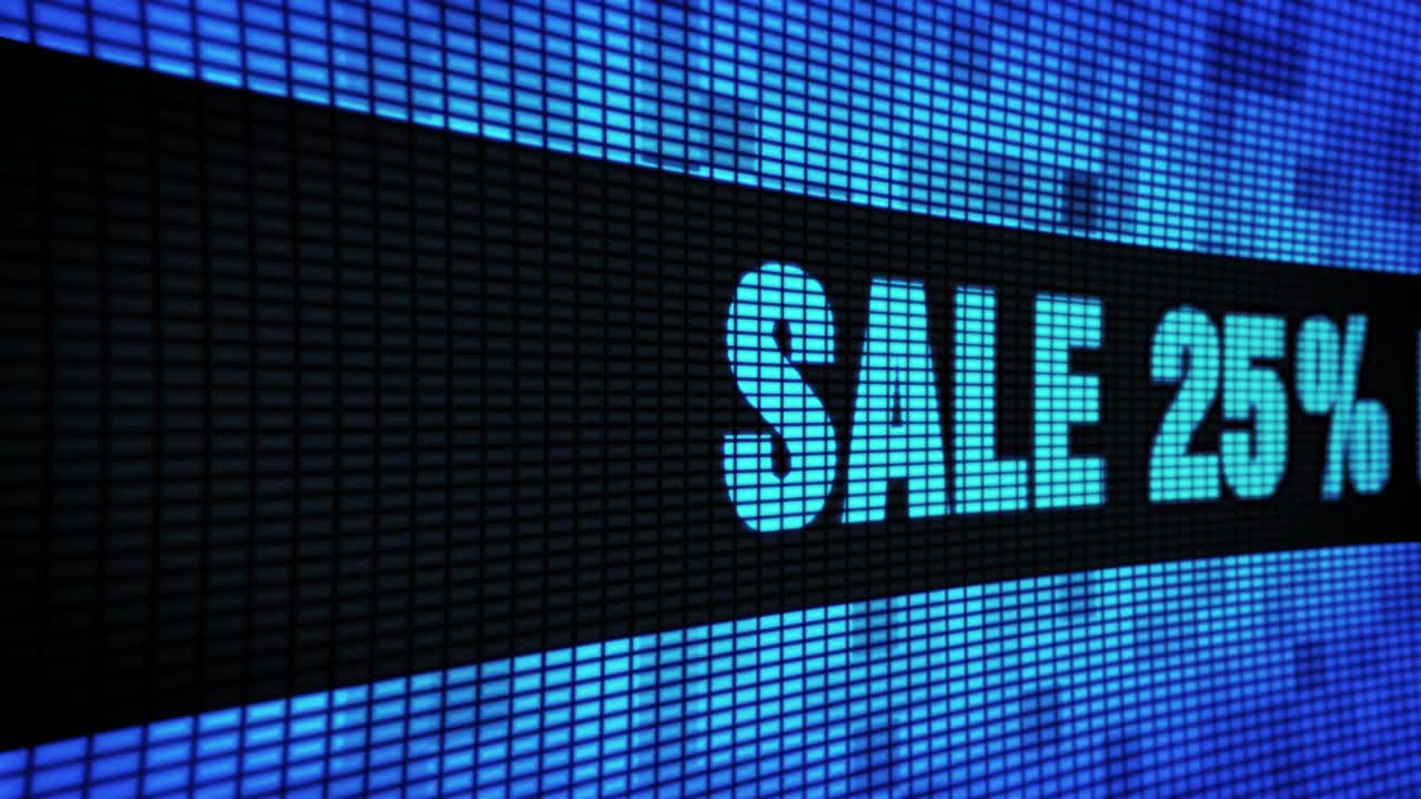 Sale and Discount on Digital Display Screen