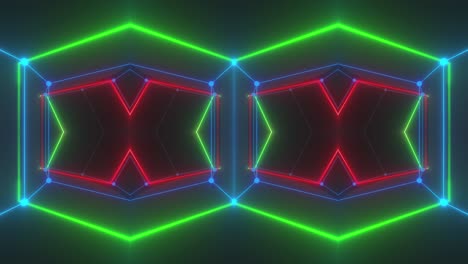 neon geometric abstract visuals