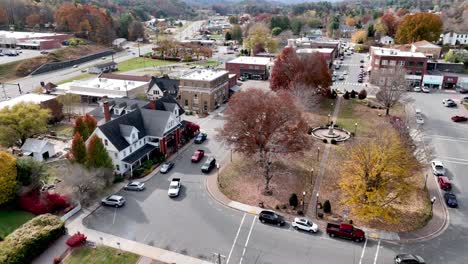 Aerial-over-Burnsville-NC,-North-Carolina