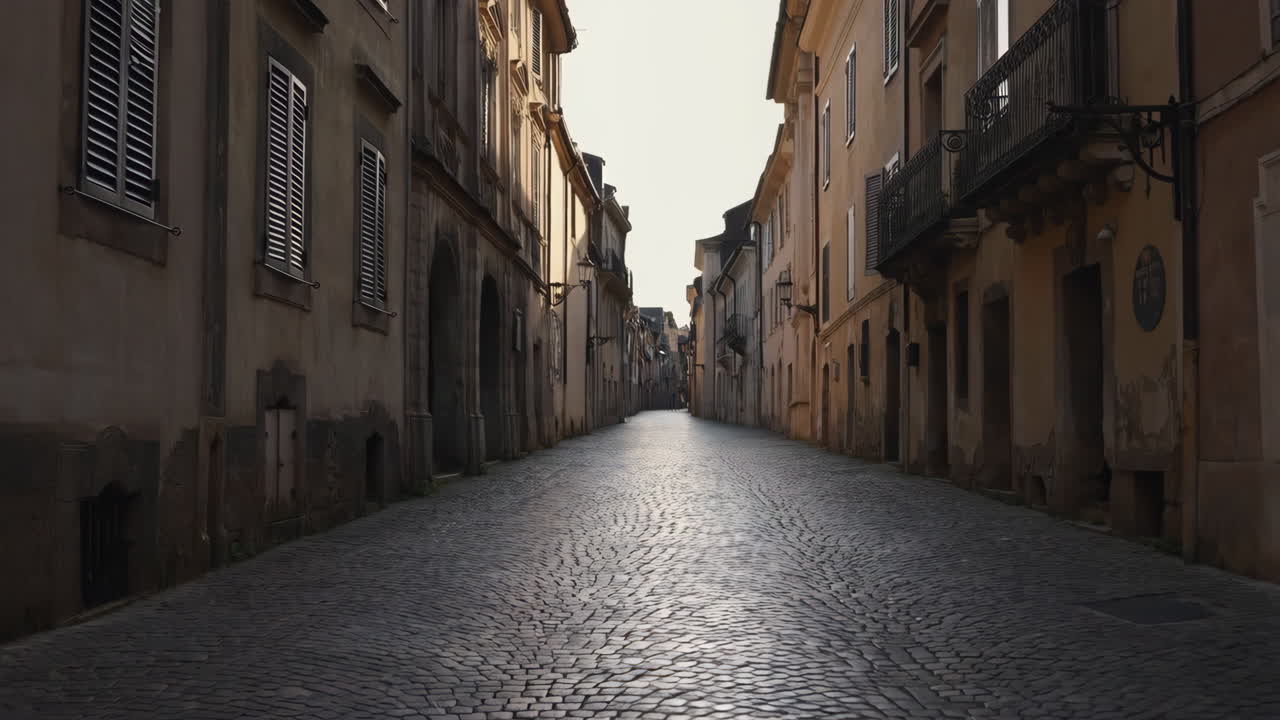 Vieille rue européenne vide