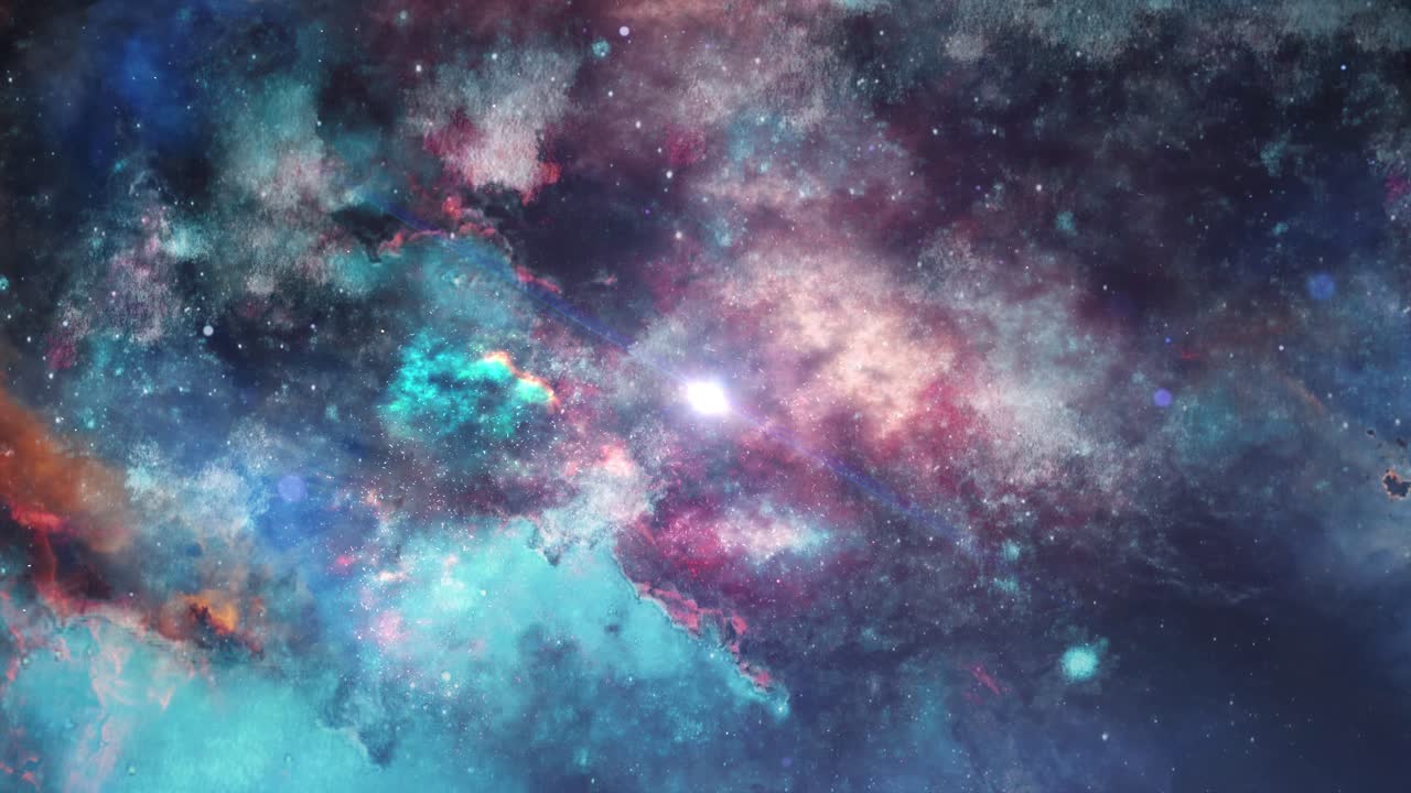 nebulosas y otras partículas flotando en el espacio