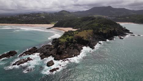 little diggers beach and charlesworth beach in nsw, australia - aerial shot