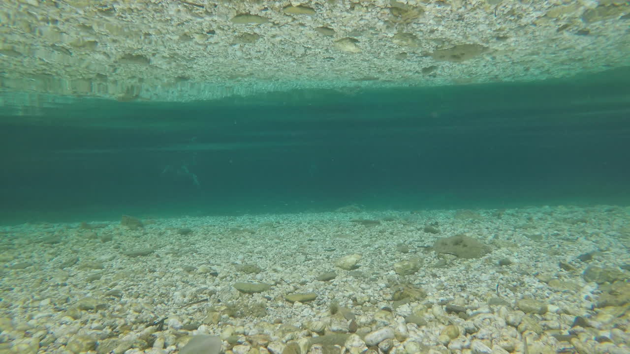 Underwater reflection in shallow water