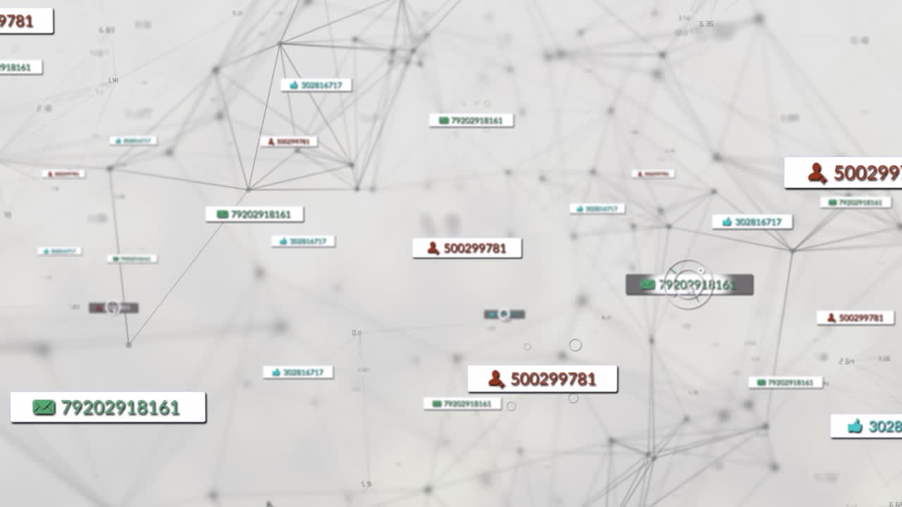 Animation of media icons on white background